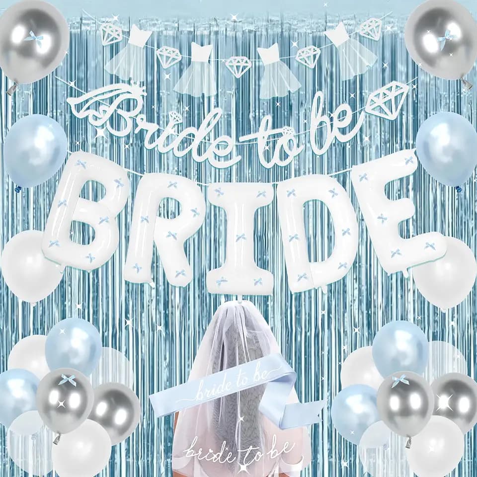 Holkcog Blue Bachelorette Party Decoration, Bride to Be Bridal Shower Decor