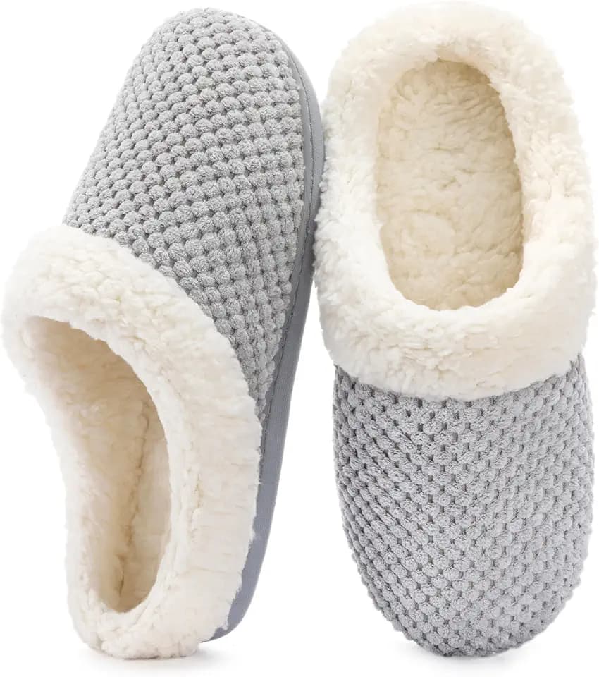 ULTRAIDEAS Women's Popcorn Fleece House Slippers
