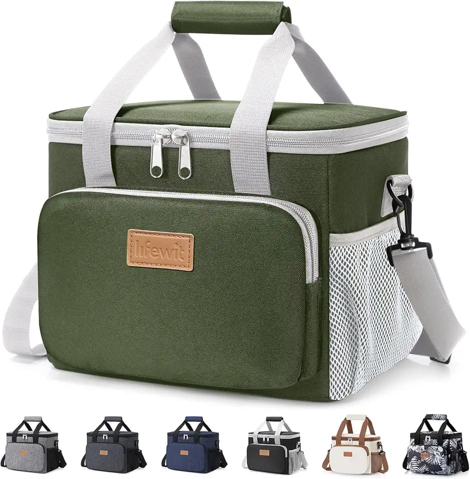 Lifewit Insulated Lunch Box for Men, Lunch Bag Cooler Women, 12-Can 9L