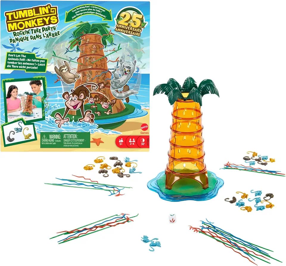 Mattel Games Tumblin' Monkeys Rockin' Tree Party Kinderspiel ab 5 Jahren