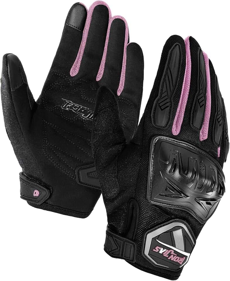 BORLENI Motorradhandschuhe Herren Sommer Motorrad Handschuhe atmungsaktive Vollfinger-Motorradhandschuhe Touchscreen Knöchelhandschuhe