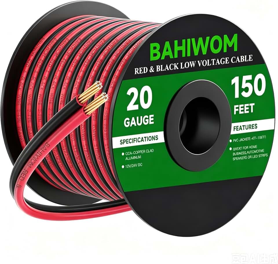 20 Gauge Wire 150FT 12V/24V DC Low Voltage Electrical Wire