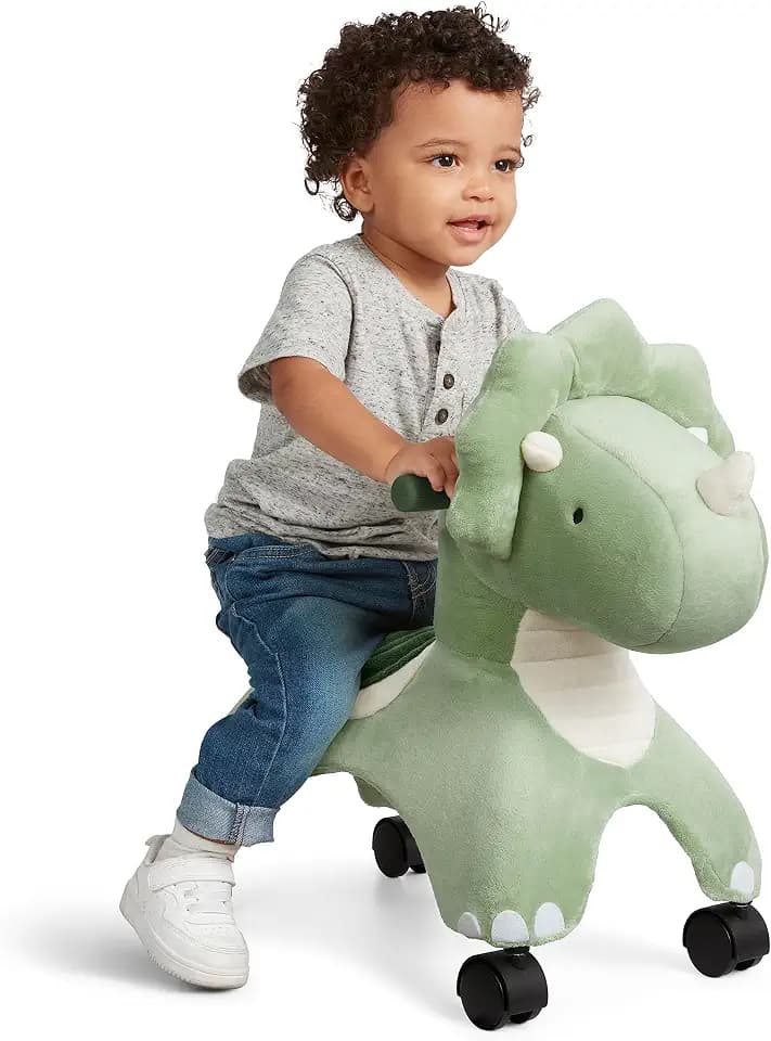 Radio Flyer Dash the Rolling Dinosaur Ride On, Ages 1-3, Easy Grip Handles