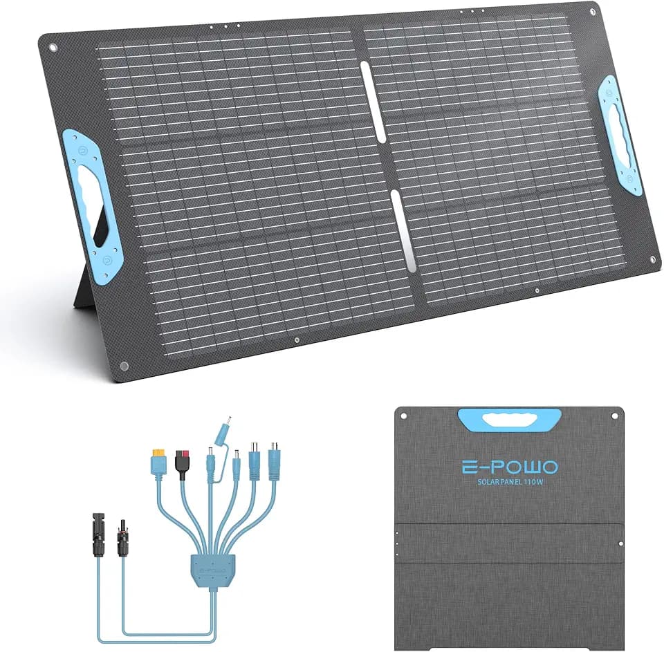 110W Solarpanel Faltbar, Solarpanel mit USB-C PD 65W & USB-A QC 3.0