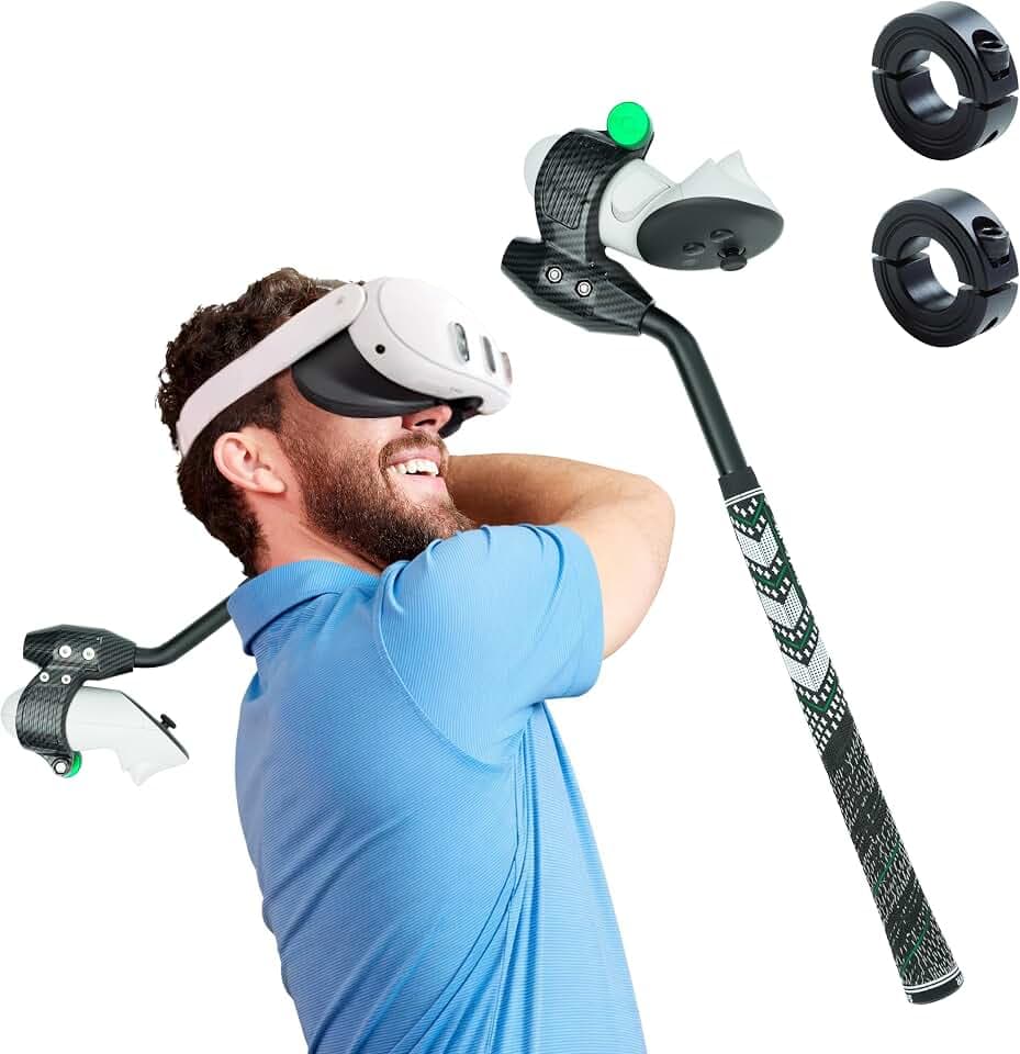 DeadEyeVR DriVR – Golfschlägerverlängerung – realistischer VR-Golfsimulatorgriff – gewichteter VR-Golfschlägergriff für verbessertes Spielen