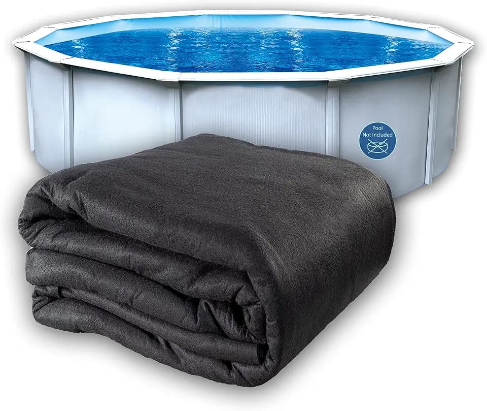 Liner Life LL12R Above Ground Pad 12' Round, Protects The Bottom of Aboveground Pool and Extends Life of The Liner, Strong and Durable Puncture Resistant Polyester Geotextile Material, Black