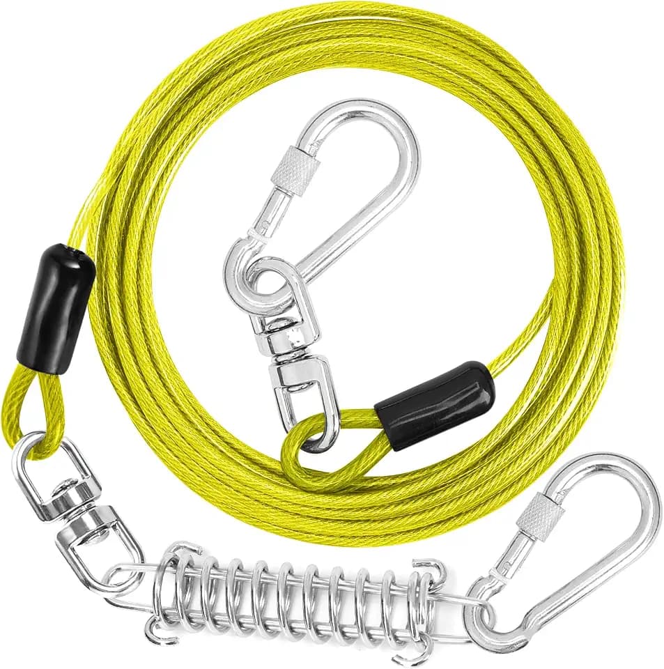 jenico Dog Tie Out Cable - 50 ft Heavy Duty Dog Lead for Yard