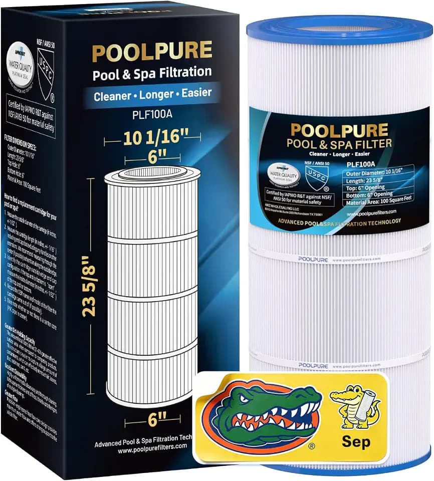 POOLPURE CC100 Pool Filter Replaces Pentair CCRP100, R173215, PAP100, 1Pack