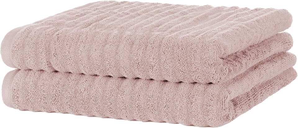 Merana Oslo Handtuch Set | schnelltrocknend, weich & fusselfrei | Frottier Luxus Qualität | 100% Baumwolle Frottee | Oeko-TEX | 590 GSM | Badetuch & Duschtuch | Rosa (2 x Duschtücher 70x140cm)