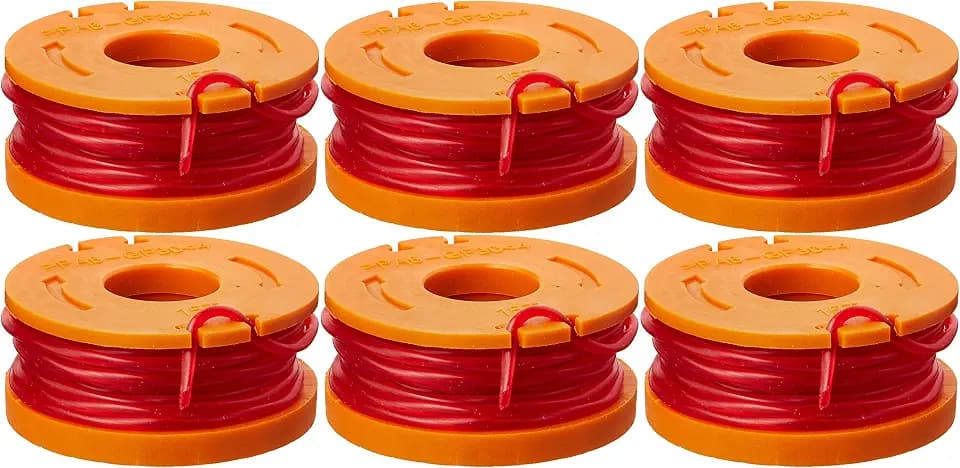 WORX Replacement Spool & Line for String Trimmers, 6 Pack, WA0010