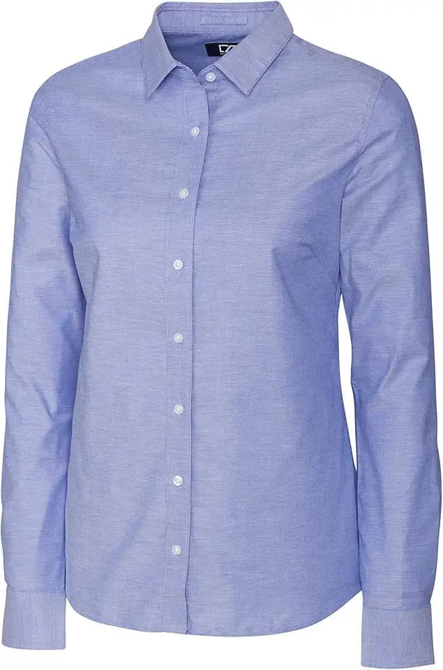 Cutter & Buck Women's Wrinkle Resistant Stretch Long Sleeve Button Down Shirt