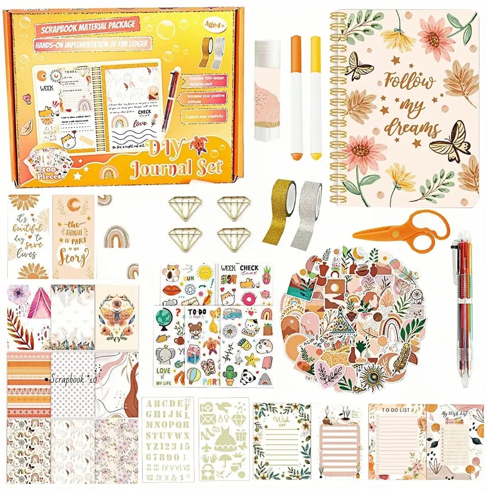 155 PCS Scrapbook Zubehör DIY Scrapbook für Teenager-Böhmischer