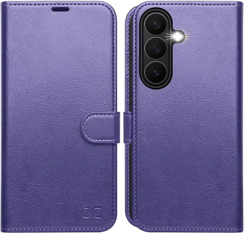 OCASE for Samsung Galaxy S26 Wallet Case, Card Holder, Purple