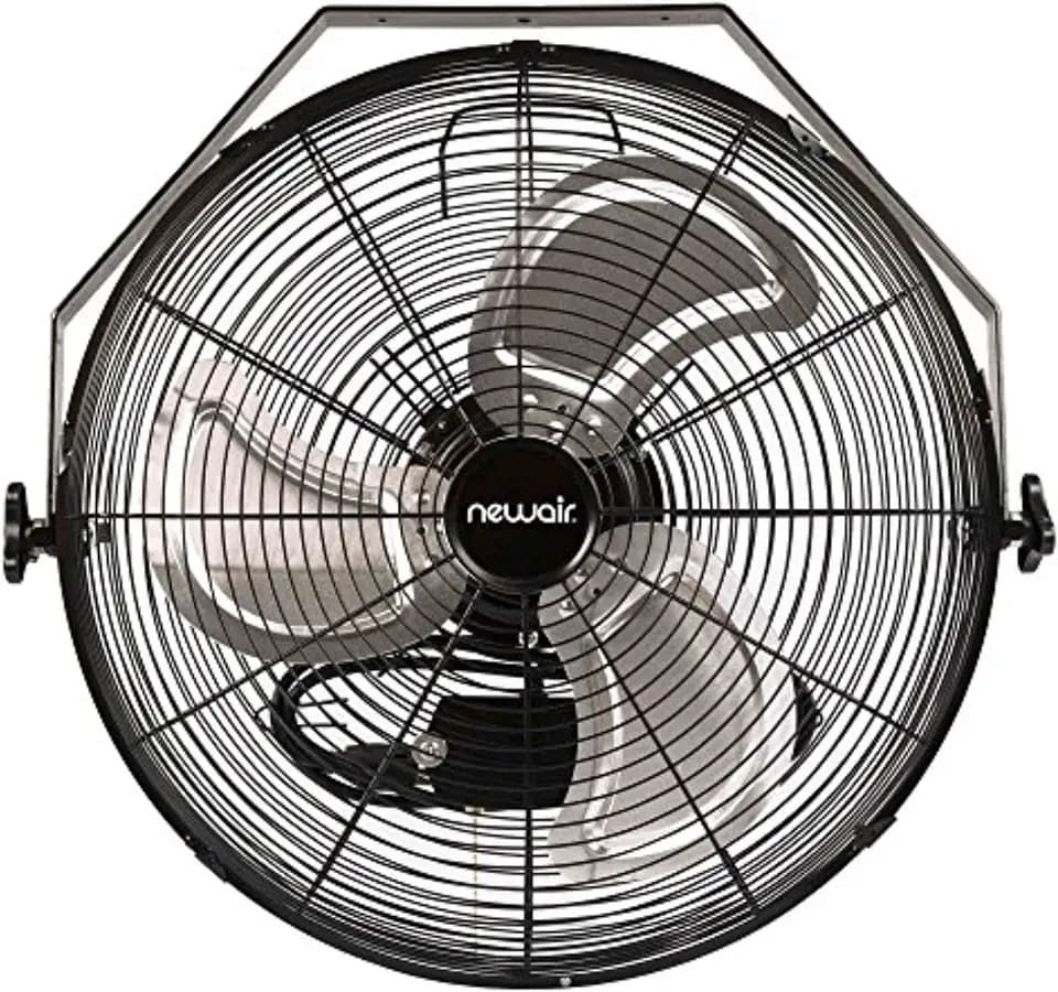 NewAir 18" Wall Mount Fan, Heavy Duty Industrial Shop and Garage Fan