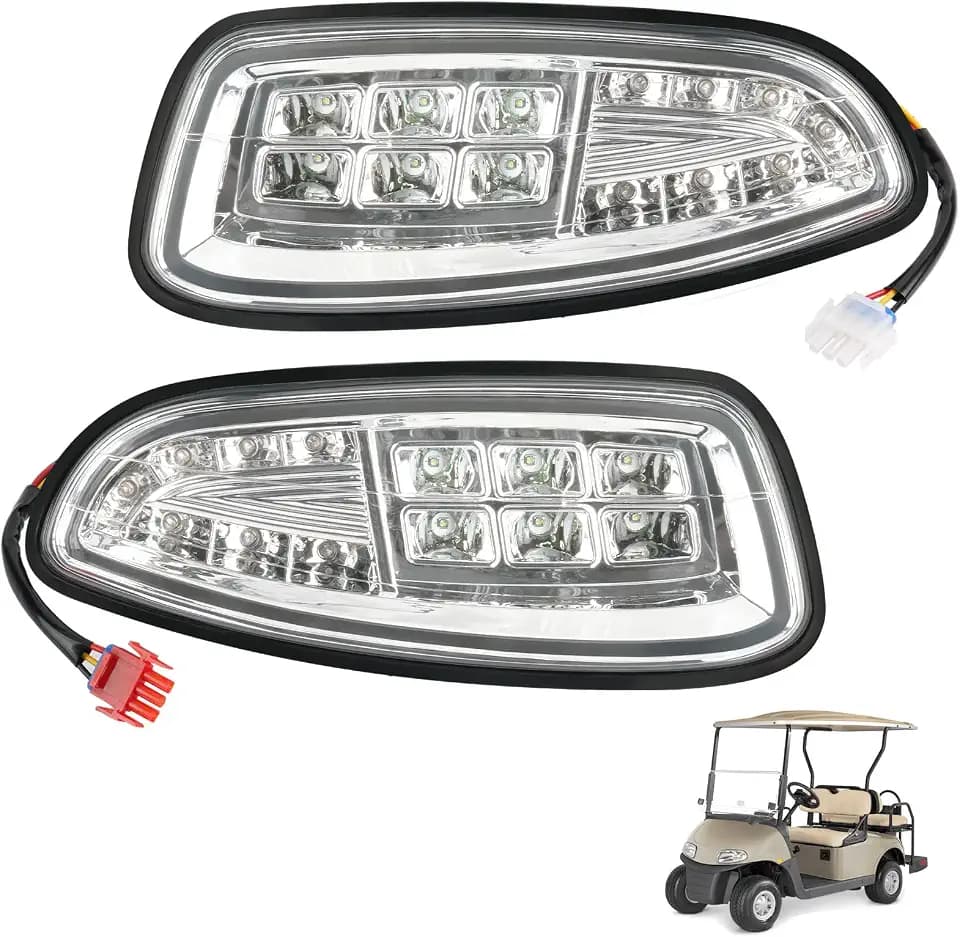 DRIVE UP EZGO Headlight Kit, Golf Cart LED Headlights Fits for EZGO RXV 2008-2015 Gas and Electric Golf Carts, OEM 607439-1, 607438-1