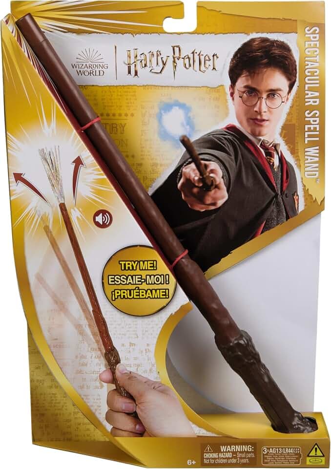 Harry Potter - Zauberstab mit Vibrationseffekt und Sound, ca. 31 cm, Spielzeug für Kinder ab 6 Jahren, Fanartikel