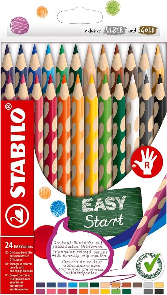 STABILO - Ergonomischer Buntstift für Rechtshänder - EASYcolors