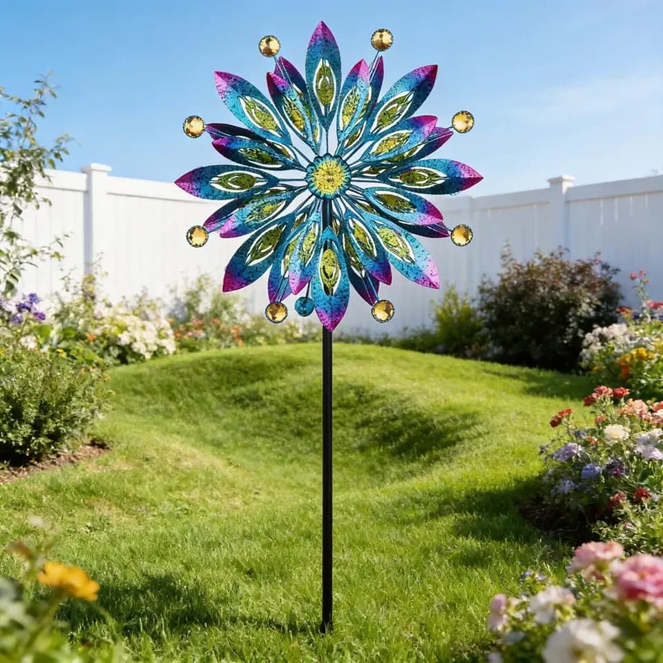 Wind Spinner for Yard and Garden Windmill Outdoor Metal Kinetic,61 Inch