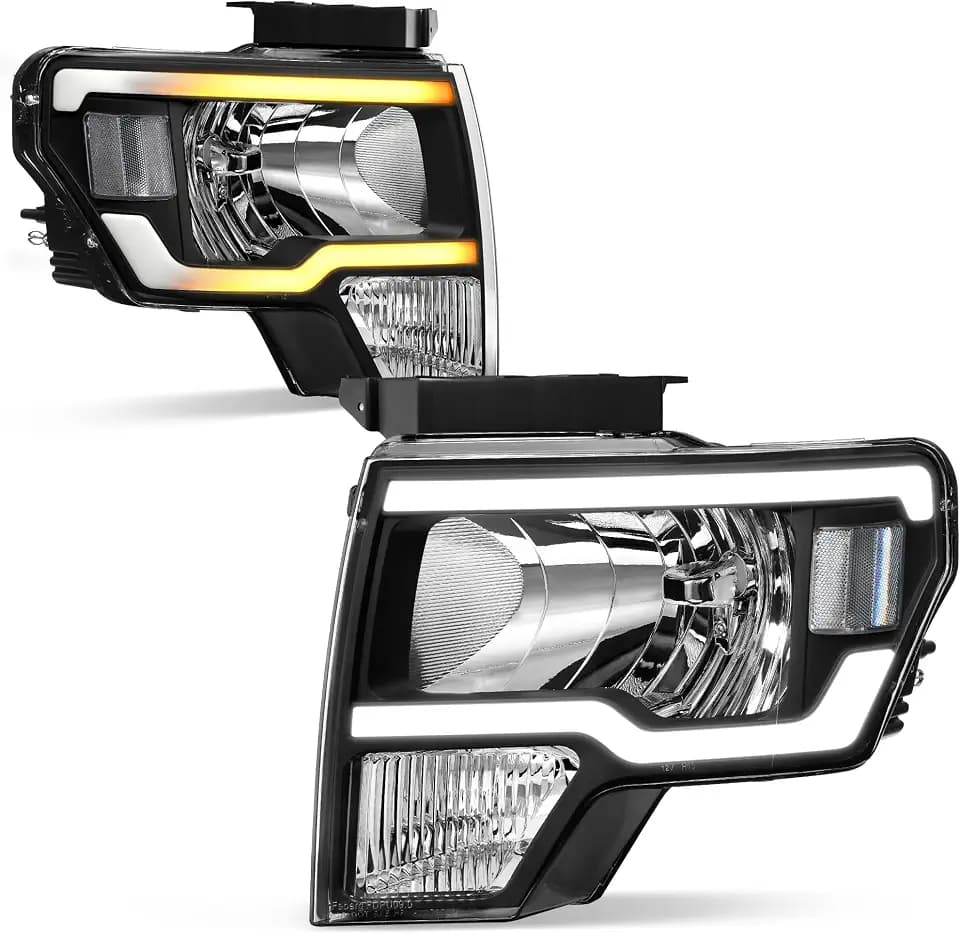 LEDKINGDOMUS LED DRL Headlights Compatible with 2009-2014 Ford F150
