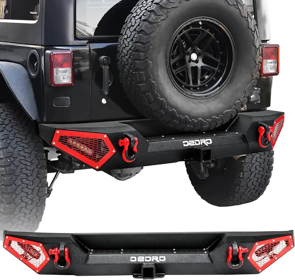 OEDRO Rear Bumper for Jeep Fit for 2018-2024 Jeep Wrangler JL