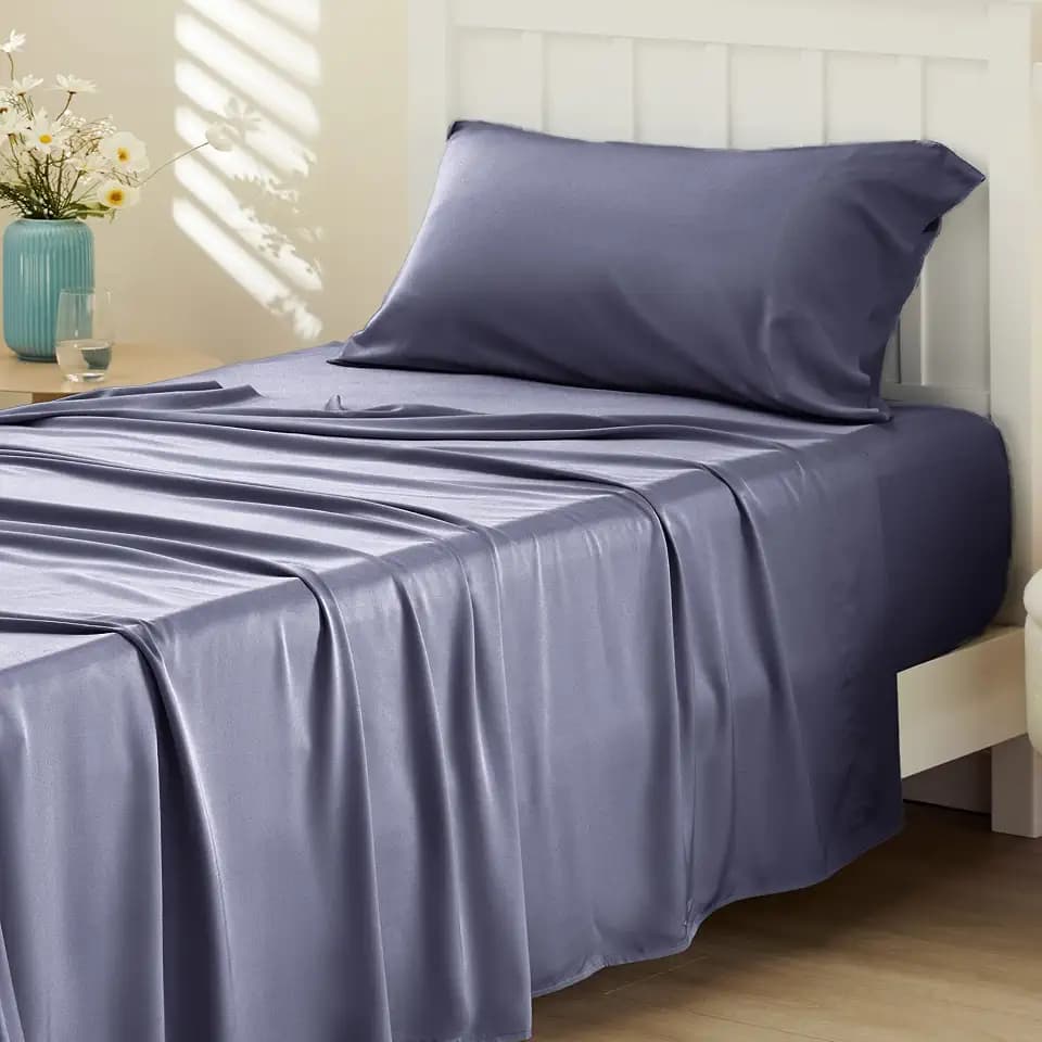 Bedsure PureWoven 100% Rayon Derived from Bamboo, Twin Bed Sheets, 3 Pieces