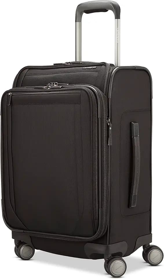 Samsonite Lineate DLX Softside Expandable Luggage with Spinner Wheels, Black, Carry On