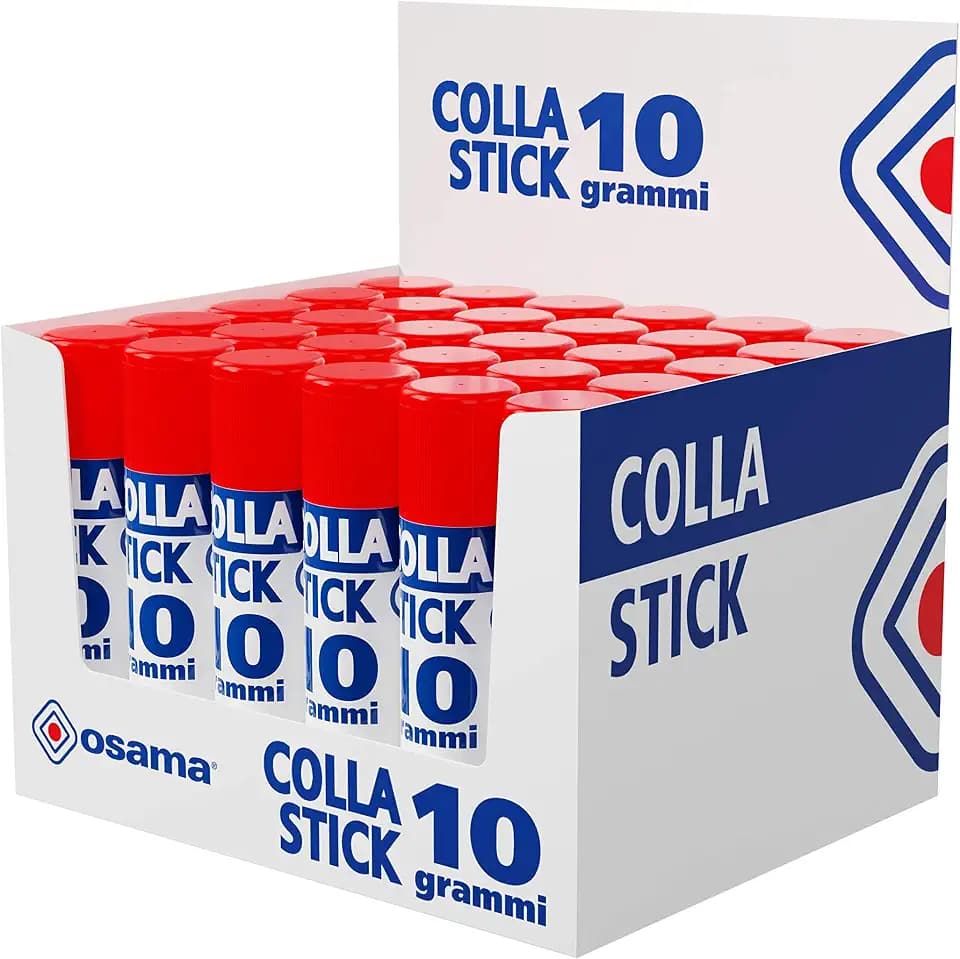 Osama – Klebestifte Extra Stark, Schachtel mit 30 Stück, 10 g-Klebestift-Set, Ideal für Schul- und Schreibbedarf, Büro und Uni – gleitend, stark und kinderfreundlich, mit natürlichen Inhaltsstoffen