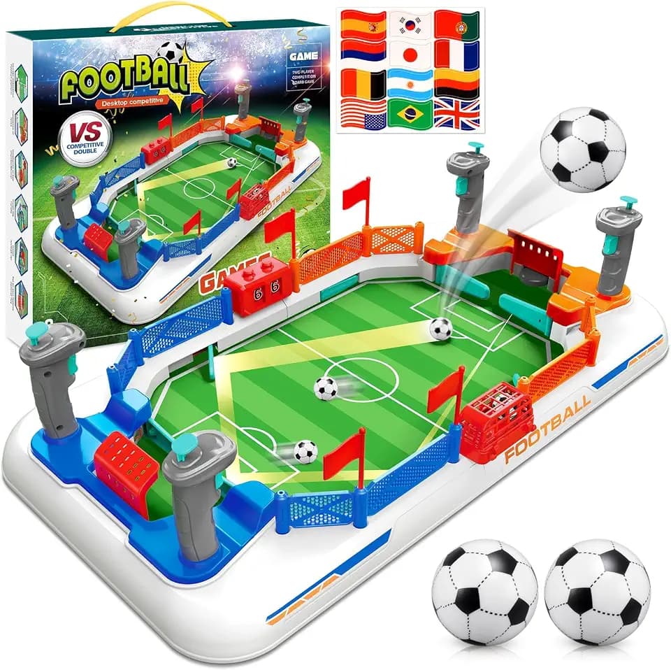 Mini-Tischkicker Kinder – Tischfußball Spiel, Fußballspiel für Jungen, Familienspiel, Partyspiel