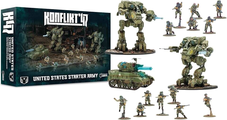 Warlord Games Konflikt 47 United States Starter Army - Sehr detaillierte Miniaturen im Maßstab 28 mm