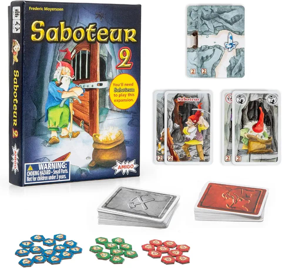 Expansion Pack - Saboteur 2 - Exciting Gold-Digging Strategy Card Game for 2-12 Players, Ages 8+