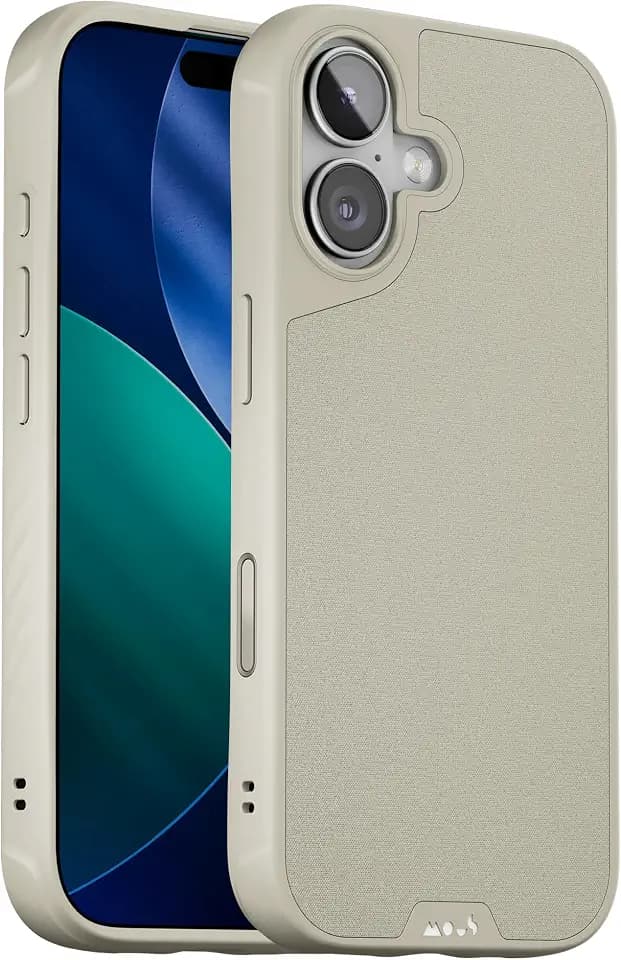 Mous for iPhone 17 Limitless Case, Compatible with MagSafe, Full Camera Protection, Shockproof, Stone
