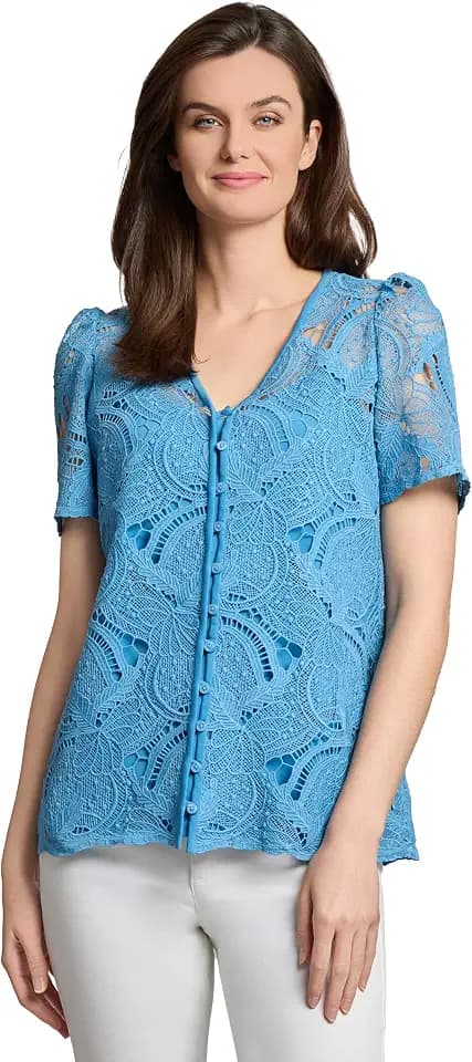 Jones New York Women's Women's Lace Top with Camisole