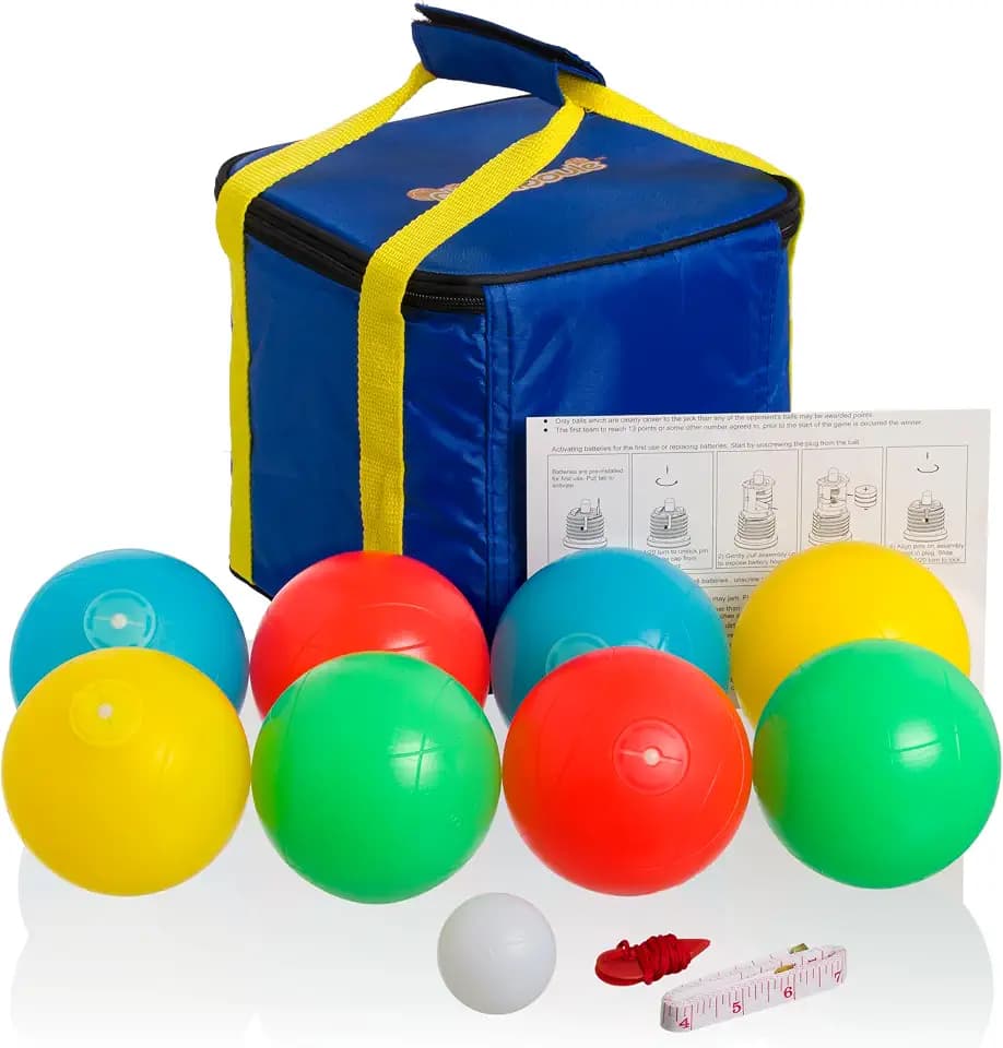 Playaboule Glow in The Dark LED Day Night Lighted Bocce Ball Set Choose 107mm or 85mm
