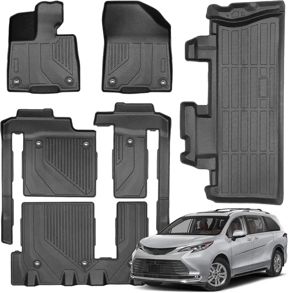 Floor Mats for Toyota Sienna 2021-2026 LE/XLE (Only for 8 Seats)