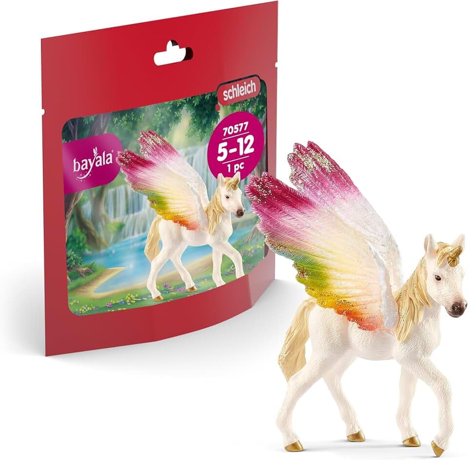 Schleich BAYALA | Geflügeltes Regenbogeneinhorn Fohlen 70577 | ab 5 Jahren