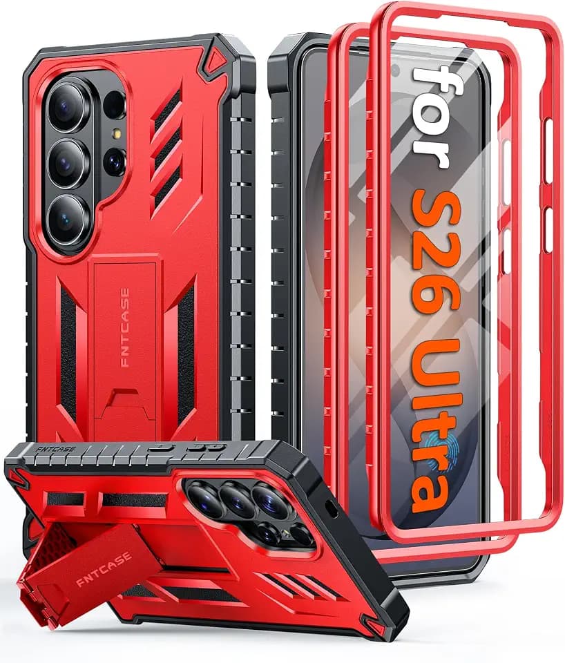 FNTCASE for Samsung Galaxy S26 Ultra Case with Built-in Screen Protector