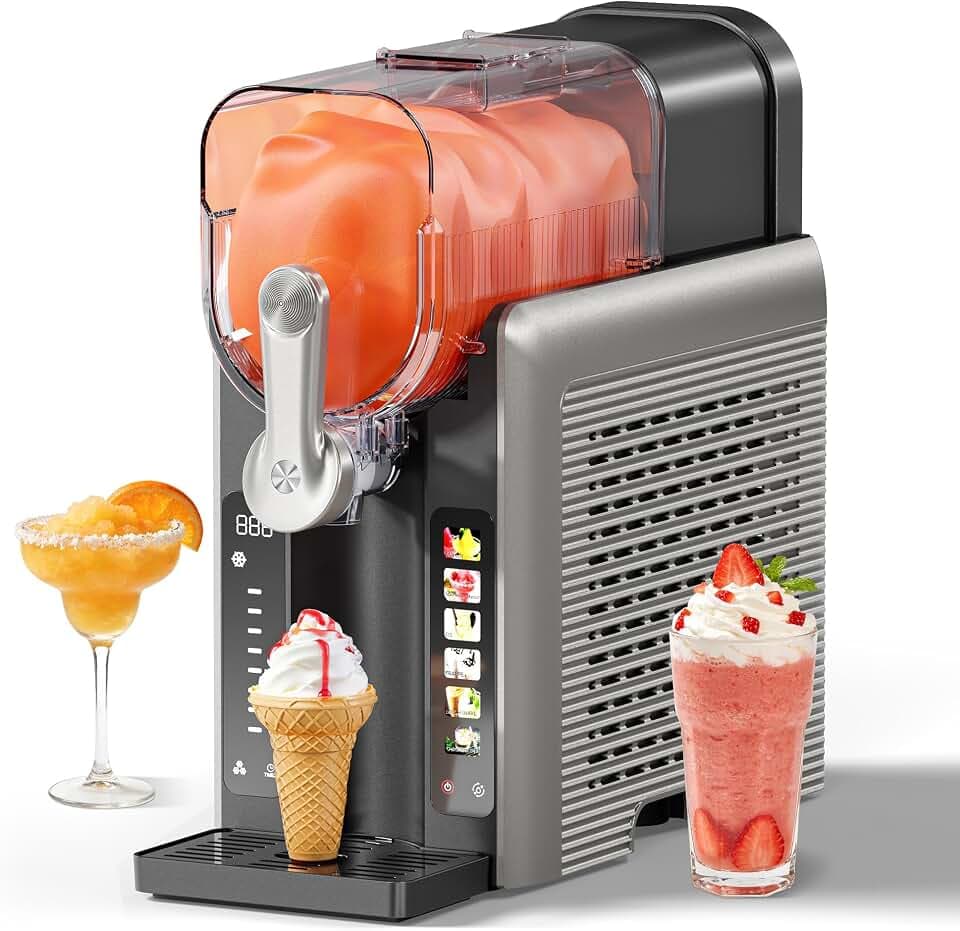 INITIO Slush Maschine mit 6 Modi, 2,6L Slush Eismaschine für Slushi, Stahl