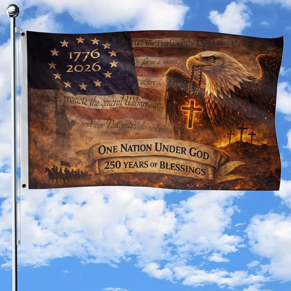 1776 Christian Patriot American Flags, 250 Years Of Blessings Flag 3x5 Ft 3