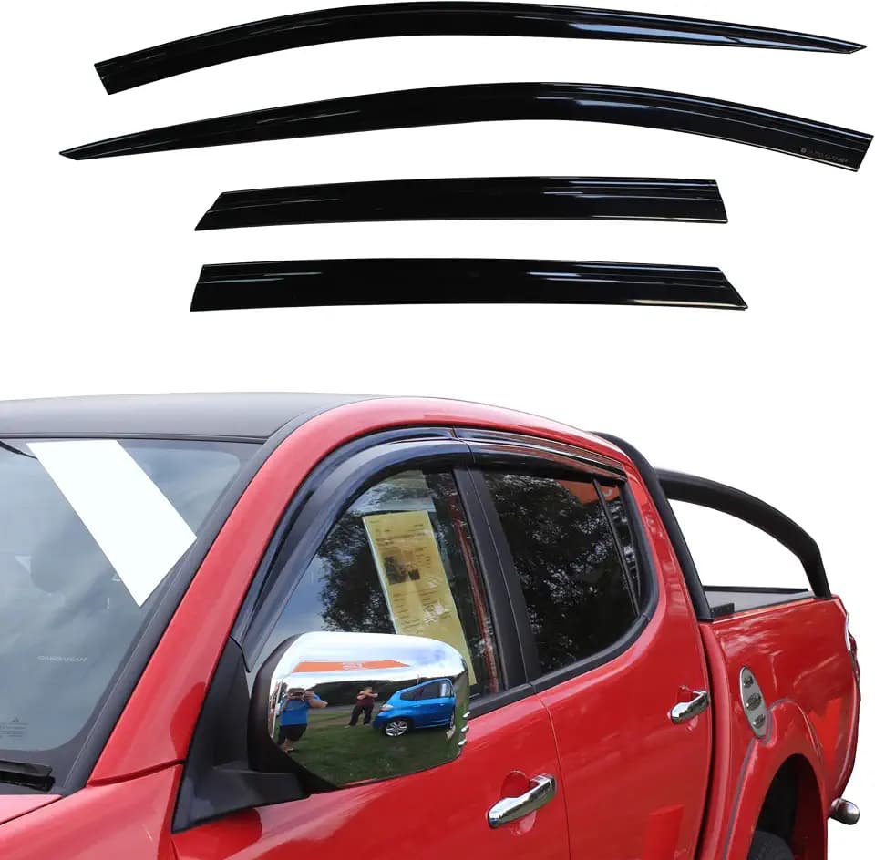 Autoclover Windabweiser-Set – für Doppelkabine (insgesamt 4 Stück) (getönt)