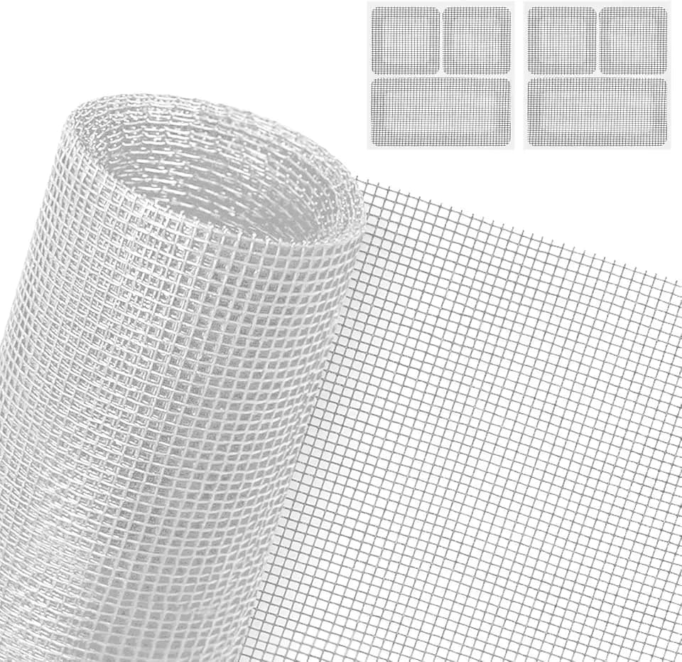 AXFEE Fliegengitter Fenster, 130 x 150 cm, Schneidbar Weiß