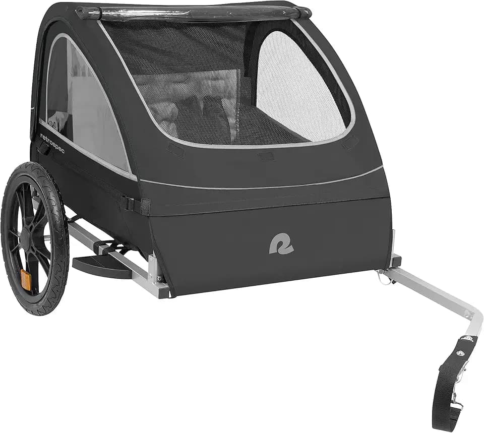 Retrospec Rover Kids Bicycle Trailer Single and Double Passenger Children’s Foldable