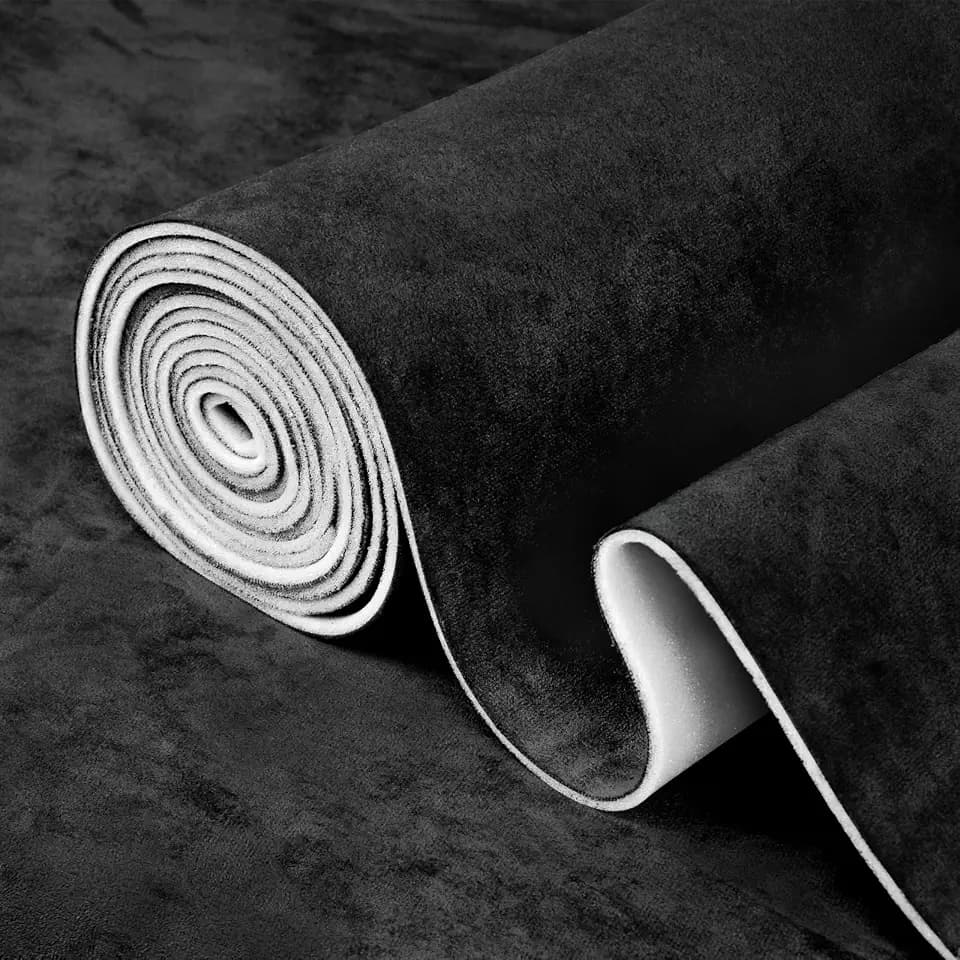 Suede Headliner Fabric, 96" L×60" W Black Car Headliner Material, Tela para Tapizar Techo de Auto, Suede Wrap Car Interior, Auto Head Liner for Truck, Foam Backed Automotive Headliner Fabric