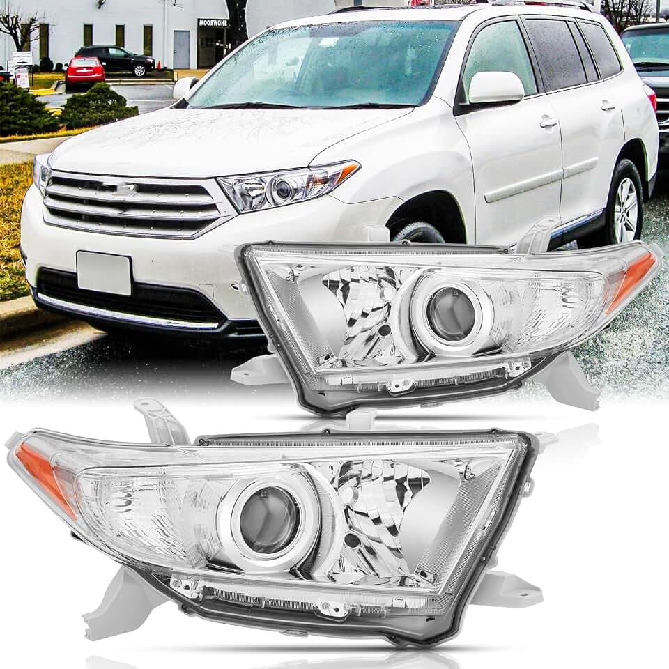 Headlights Assembly Pair for 2011 2012 2013 Toyota Highlander LH & RH