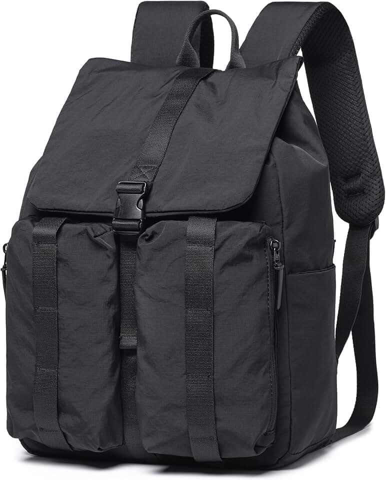 16x12x6 Personal Item Bag Slouchy Chill Style Backpack for Hiking Travel