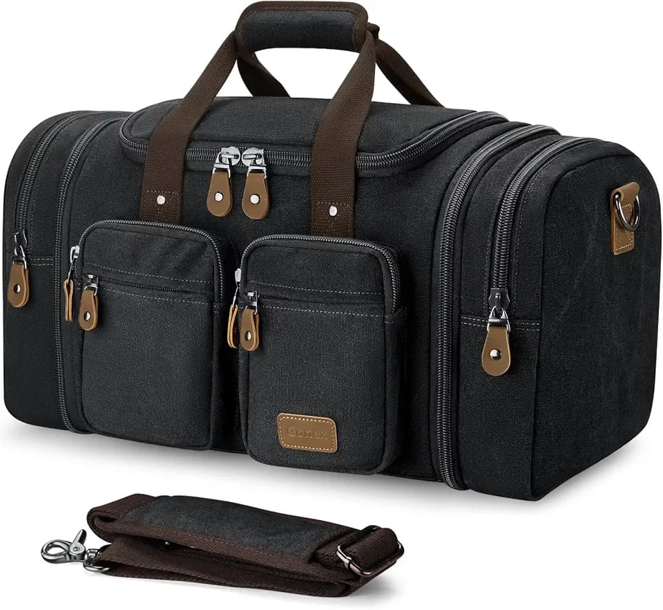 Gonex Duffle Bag for Travel, Expandable 60L Overnight Weekender Gym Bag