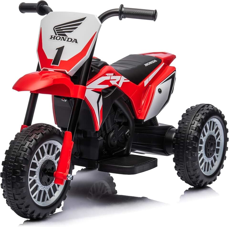 TURBO CHALLENGE - Honda - Elektroträger - 119186 - Motorrad - Rot - Fahrbereit - Maximal 25 kg - Kunststoff - Wiederaufladbare Batterien - Ab 18 bis 36 Monate
