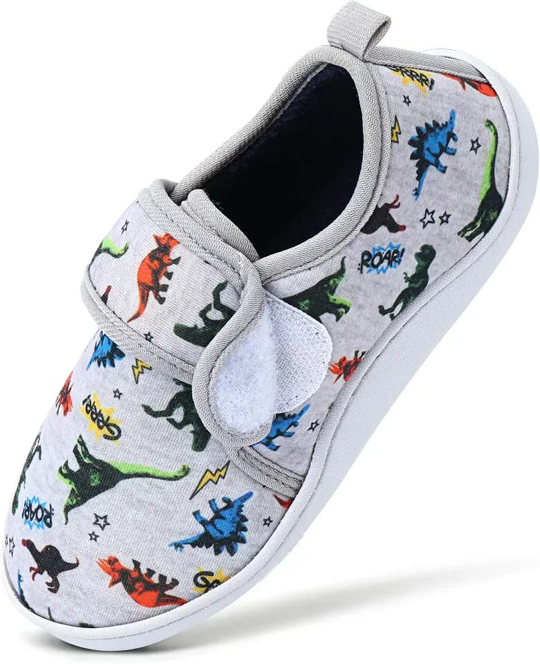 Hausschuhe für Jungen mit Klettverschluss und Rutschfester Sohle Dinosaurier 100% Polyester