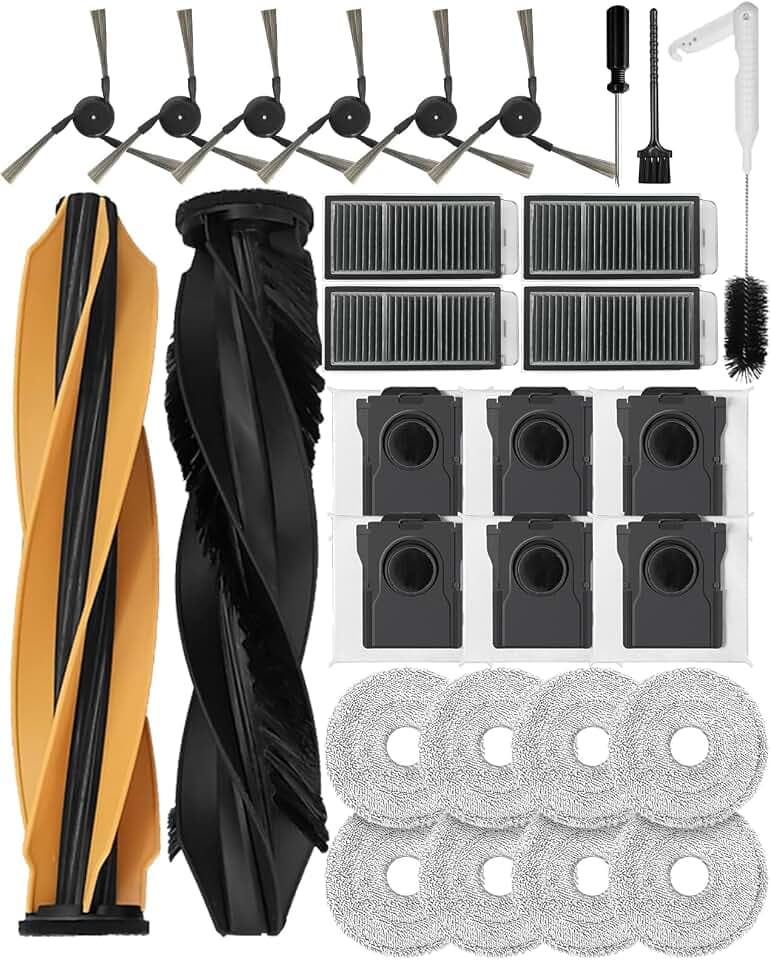 L40s L50s Pro Ultra Zubehör für Dreame X50 Ultra Complete/L40s Pro Ultra/L50s Pro Ultra/L50 Pro Ultra/L50 Ultra/X50 Master/Mova V50 Ultra Complete Saugroboter, 29 Stück, Hauptbürsten Filter