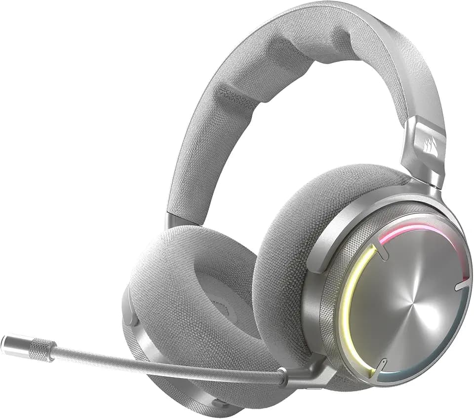Corsair Virtuoso MAX Wireless Gaming-Headset mit Bluetooth – Silber
