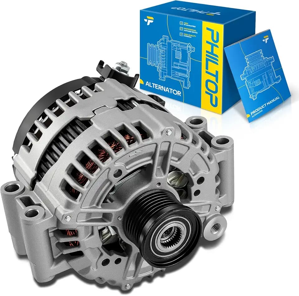PHILTOP Alternator Compatible with BMW,2007-2010 X5 3.0L GAS,(w/Rear AC) Replacement 11362N,183 Amp,11362N